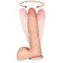 Dildo penis z rotacją i przyssawką jądrami 23cm - 3