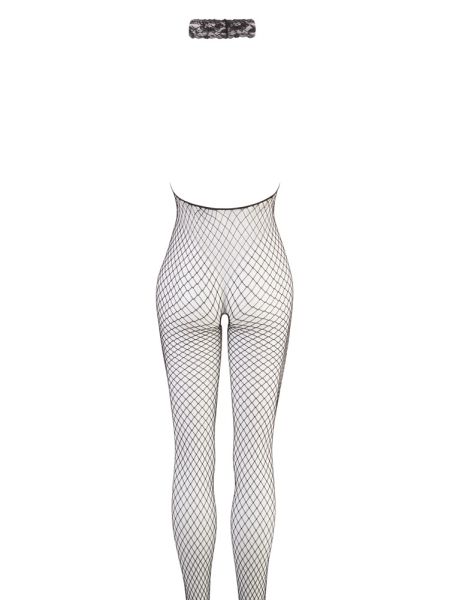 Podniecający bodystocking siatka rozcięty krok S/M - 8