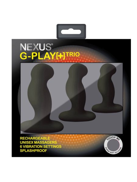 Nexus - G-Play Trio Plus Unisex Vibrator Pack S/M/L Black - 3