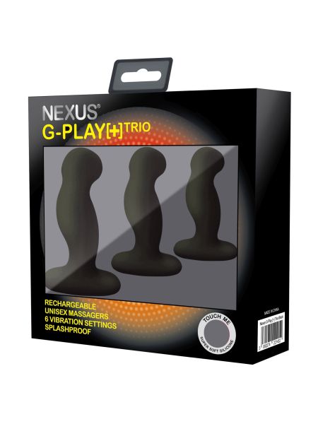 Nexus - G-Play Trio Plus Unisex Vibrator Pack S/M/L Black - 4