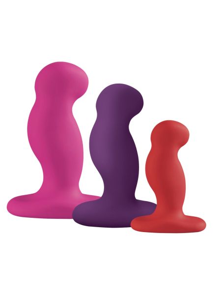 Nexus - G-Play Trio Plus Unisex Vibrator Pack S/M/L Pink Red Purple - 2