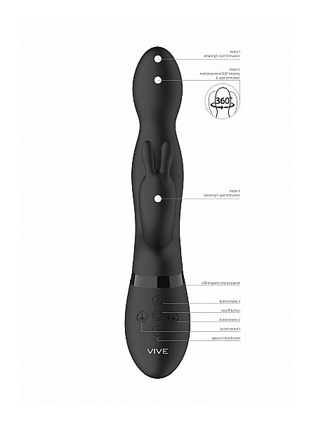 Niva - 360degrees Rabbit - Black - 3