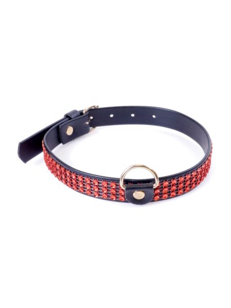 Obroża erotyczna fetysz bdsm skórzana choker 2 cm