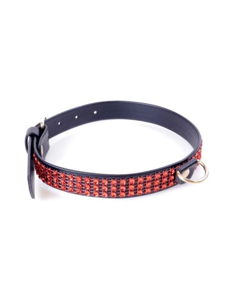 Obroża erotyczna fetysz bdsm skórzana choker 2 cm - 2