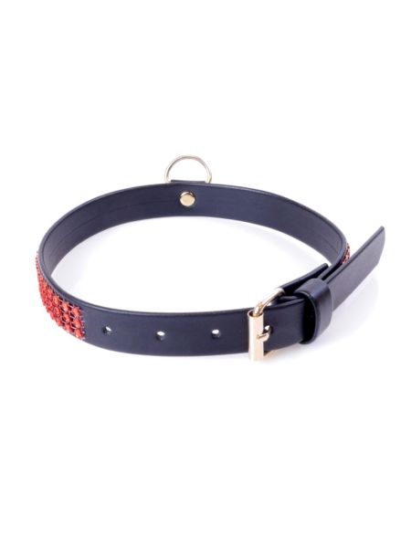 Obroża erotyczna fetysz bdsm skórzana choker 2 cm - 3