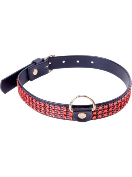 Obroża erotyczna fetysz bdsm skórzana choker 2 cm