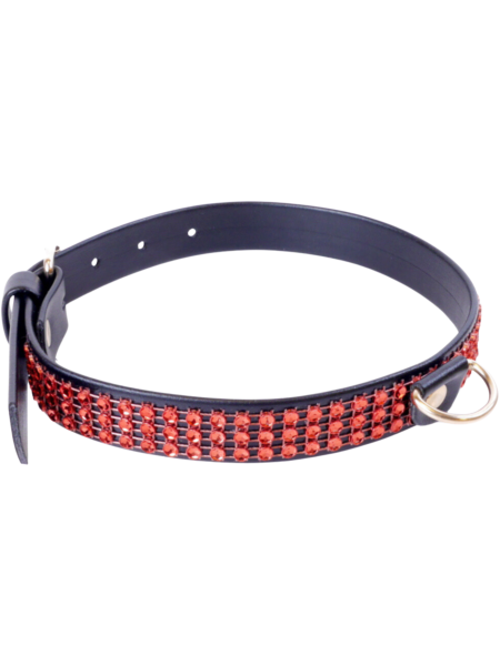 Obroża erotyczna fetysz bdsm skórzana choker 2 cm - 2