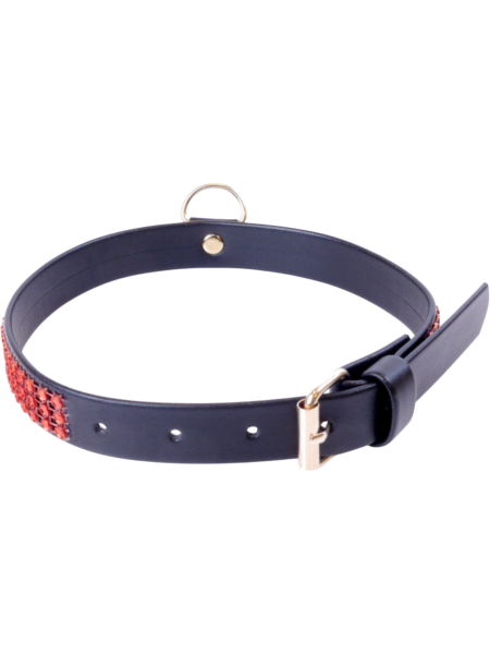 Obroża erotyczna fetysz bdsm skórzana choker 2 cm - 3