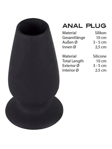 Otwarty korek analny plug tunel sex zatyczka 10cm - 14