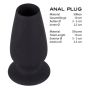 Otwarty korek analny plug tunel sex zatyczka 10cm - 15