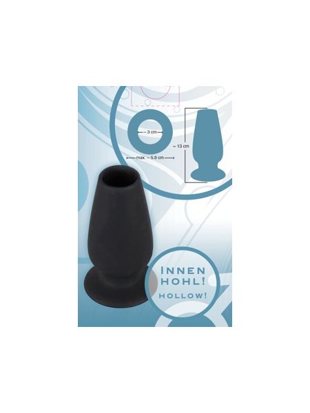 Otwarty korek analny plug tunel sex zatyczka 13cm - 14