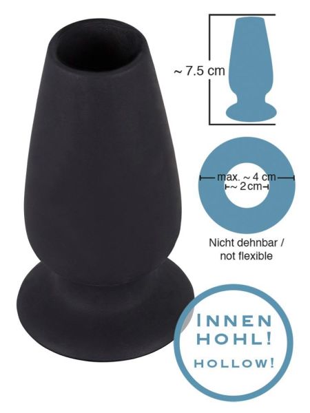 Otwarty korek analny plug tunel sex zatyczka 7cm - 13