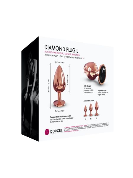 Metalowy korek analny Dorcel Diamond Plug L - 5