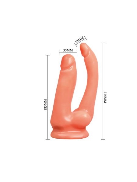 Penis członek wibrator podwójna penetracja strapon - 8