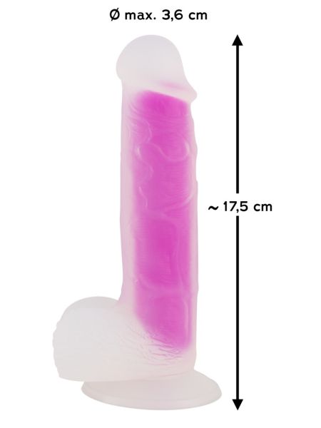 Penis dildo na przyssawce miękki naturalny 17cm - 10