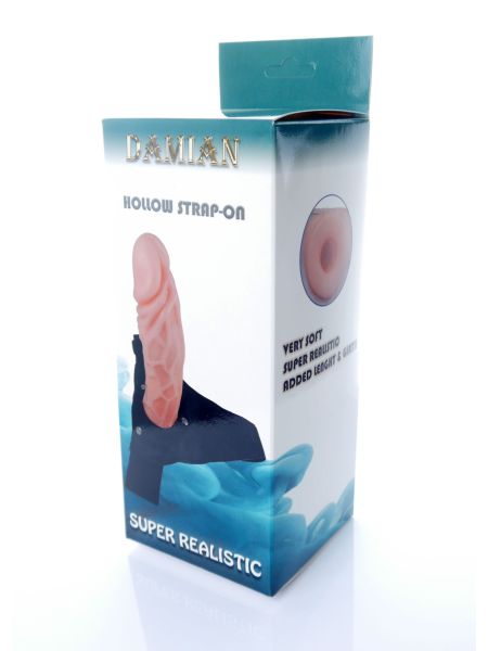 Penis na szelkach sex proteza pusta strapon 16cm