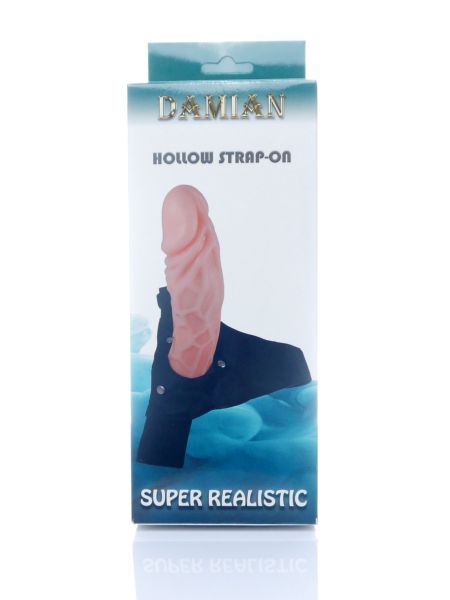 Penis na szelkach sex proteza pusta strapon 16cm - 6