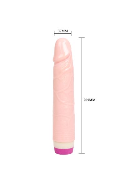 Penis naturalny żelowy wibrator realistyczny 21cm - 4