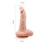 Penis z jądrami wibrujące dildo z przyssawką mocne - 7