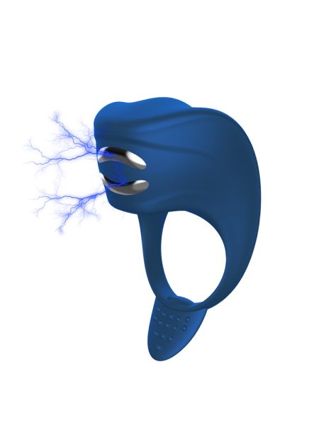 Pierścień na penisa elektrostymulacja wibruje 7try - 2