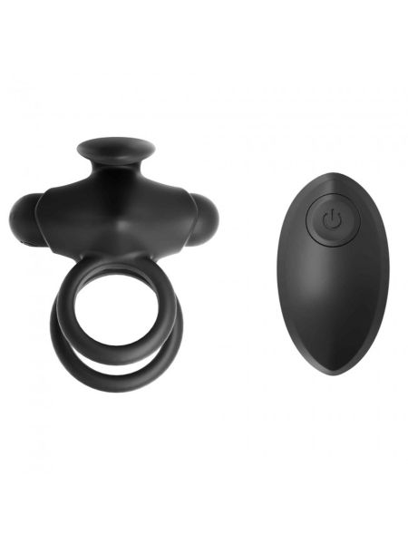 Pierścień na penisa i jądra dorcel black onyx - 3