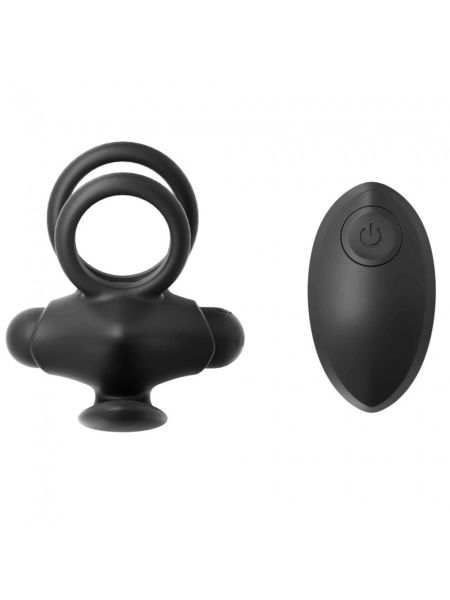 Pierścień na penisa i jądra dorcel black onyx - 5