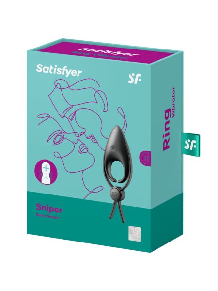 Wibrujący pierścień erekcyjny na penisa Satisfyer Sniper - 6