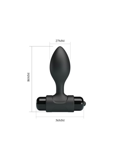 Plug korek analny z wibracjami mała wtyczka 8cm - 5