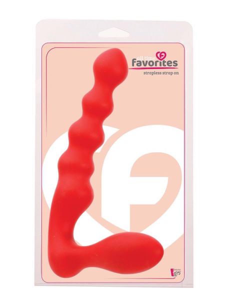 Czerwone silikonowe dildo do podwójnej penetracji - 2