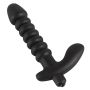 Dildo korek analny czarny prążkowany 17 cm - 6