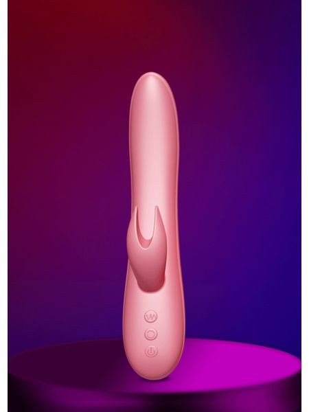 Podgrzewany wibrator z sex masażerem 20cm 10trybów - 4