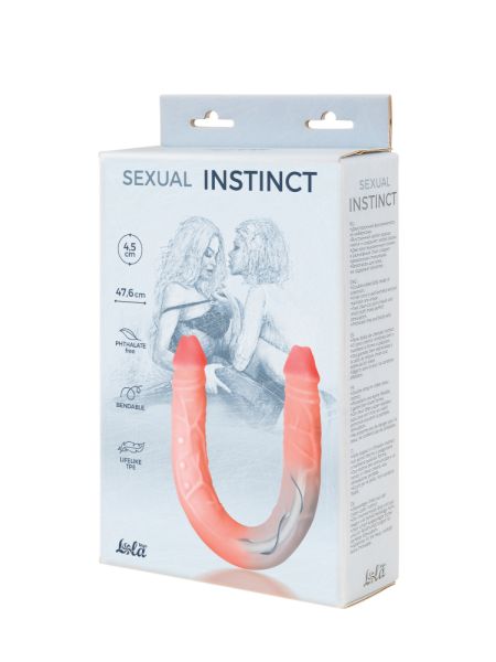 Podwójny penis dildo lesbijskie wyginane sex 47cm