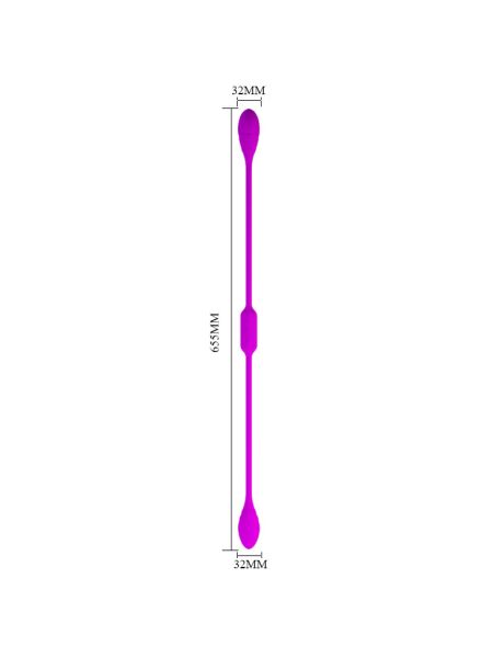 Podwójny wibrator analny waginalny 12 trybów 65cm - 7