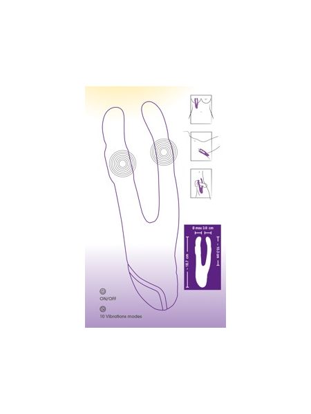 Podwójny wibrator dla par Sweet Smile Double Vibrator - 5