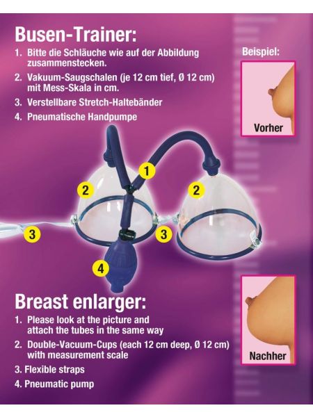 Pompka powiększająca piersi próżniowa dla kobiet - 6