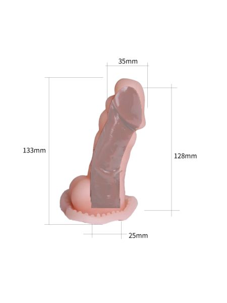 Powiększająca pogrubiająca sex nakładka na penisa - 6