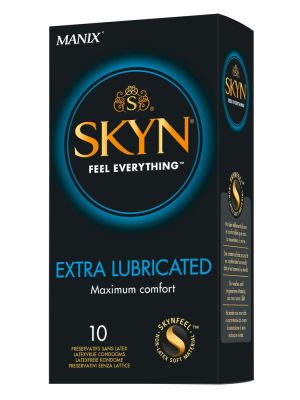 Prezerwatywy bez lateksu nawilżane Skyn Extra Lubricated x10