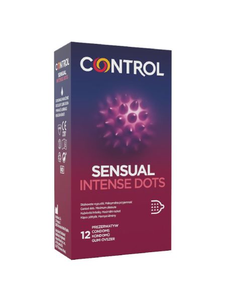 Prezerwatywy z dużymi wypustkami Control Intense Dots 12 szt