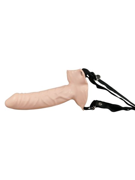 Strap-on uprząż czarna realistyczne dildo 15 cm - 4