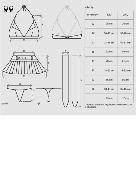 Przebranie uczennicy sex kostium obsessive l/xl - 8