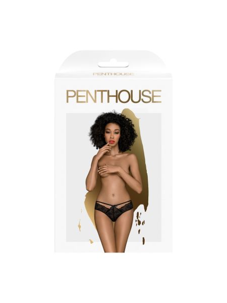 Seksowne figi erotyczne Penthouse Adore Me Black S/M - 3