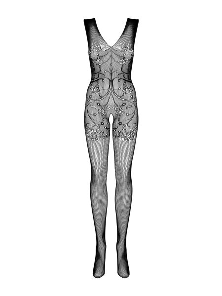 Prześwitujące bodystocking otwarty krok f234 s/m/l - 5