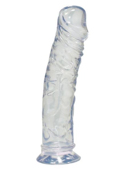 Przezroczyste dildo jak penis realistyczne 19cm - 3