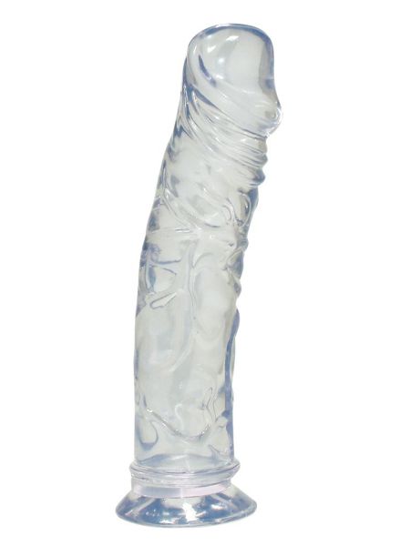 Przezroczyste dildo jak penis realistyczne 19cm - 4