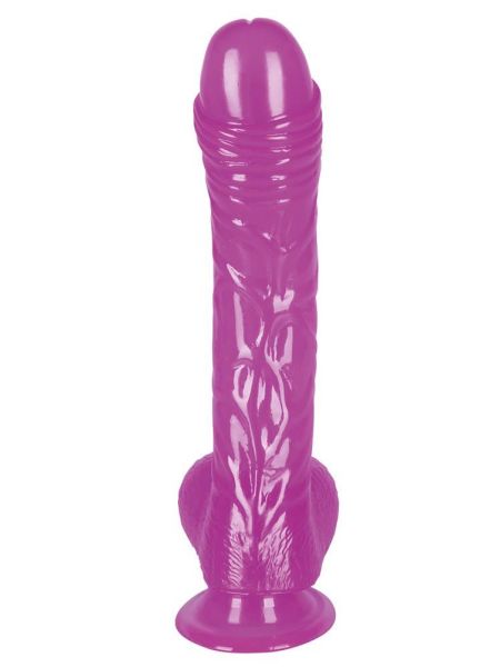 Przyjemne miękkie dildo z przyssawką penis 19cm - 8