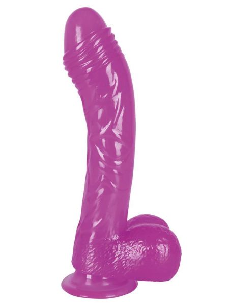 Przyjemne miękkie dildo z przyssawką penis 19cm - 10