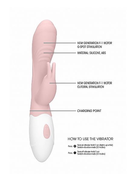 Rabbit Vibrator - Juicy - Pink - 8