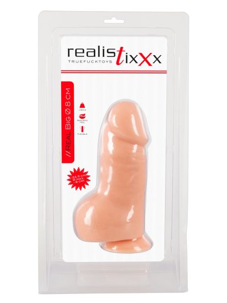 Grube duże realistyczne dildo z przyssawką 24,5 cm - 2