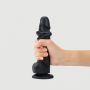 Realistyczne dildo sliding skin black xxl - 3