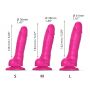 Realistyczne dildo sliding skin fushia m - 5